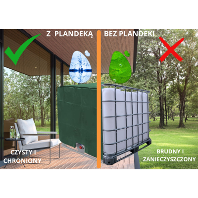 Plandeka do zbiornika IBC mauser | 1000l zielona